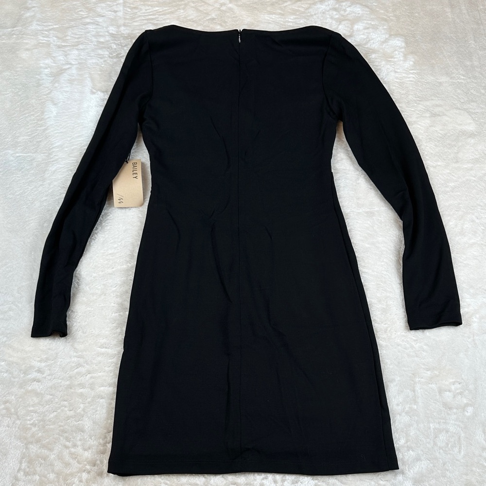 NWT Bailey 44 Gizella Dress Black Long Sleeve Bodycon Dress Size Small MSRP $218 - Picture 10 of 11